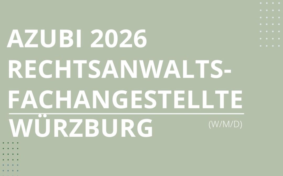 Auszubildende Rechtsanwaltsfachangestellte (w/m/d)